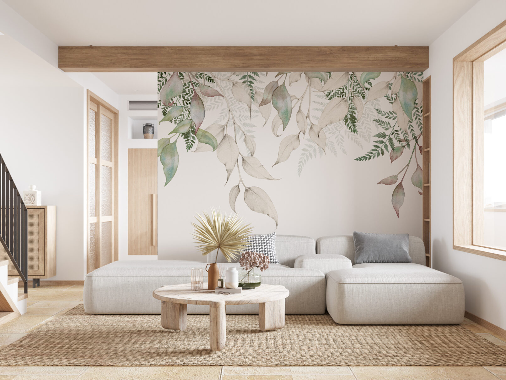 Mock up papier peint nature