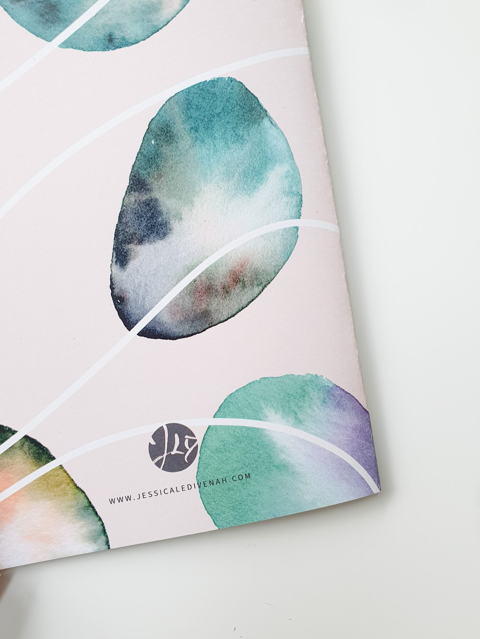 Verso carnet à dessin bulles d'aquarelle