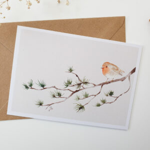 Carte postale rouge-gorge