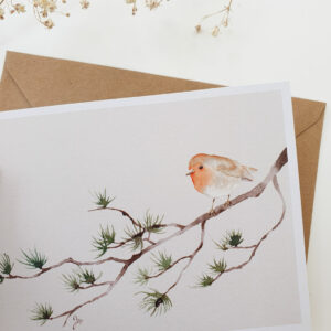 Carte postale rouge-gorge