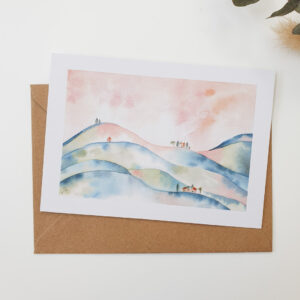 carte postale paysage d'hiver