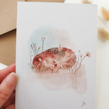 carte-petit-faon Carte de félicitations de naissance Petit Faon