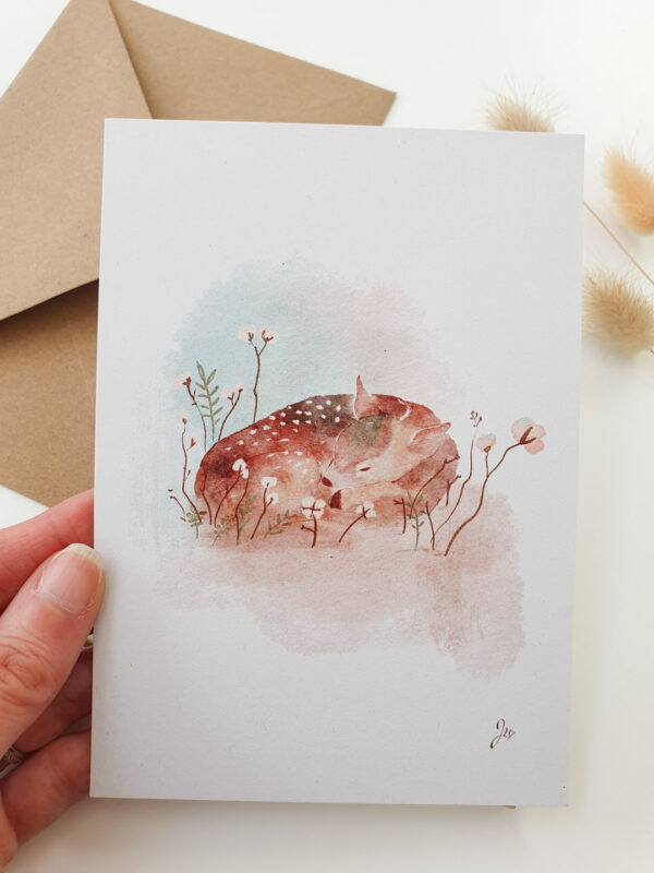 carte-petit-faon Carte de félicitations de naissance Petit Faon