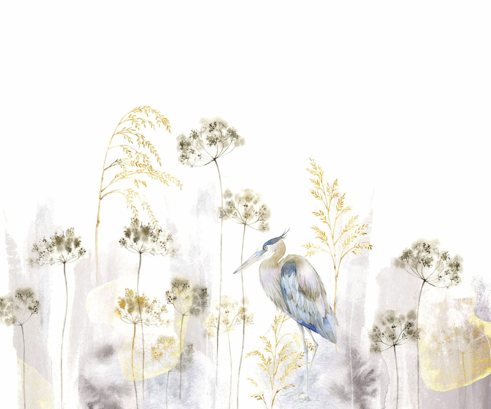 Le héron papier peint