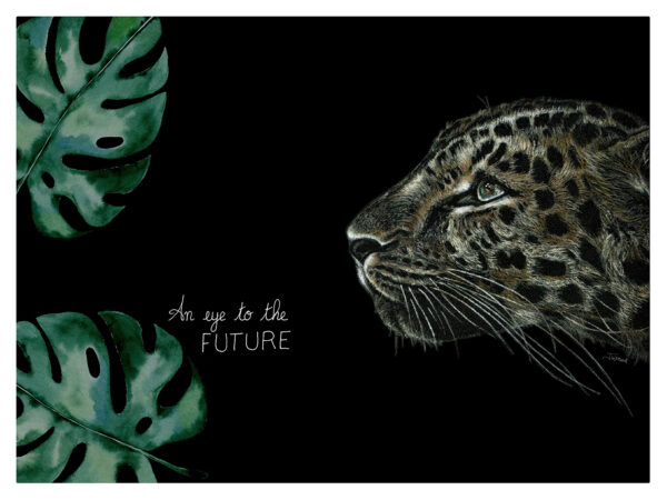 005 leopard 30X40 RVB Tirage d'art - An eye to the future