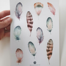 stickers-plumes3 Planche d'autocollants plumes