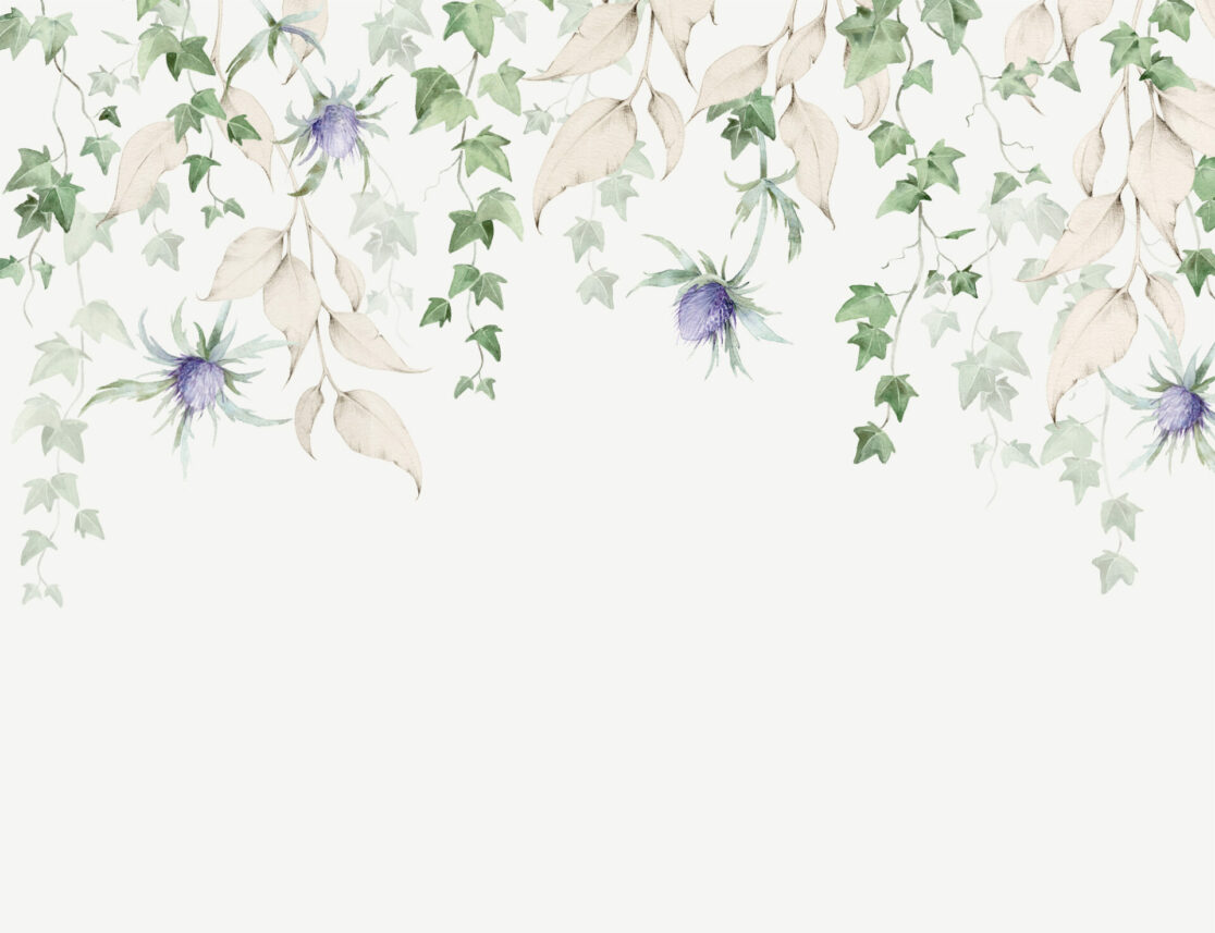 Papier peint sur mesure chardons